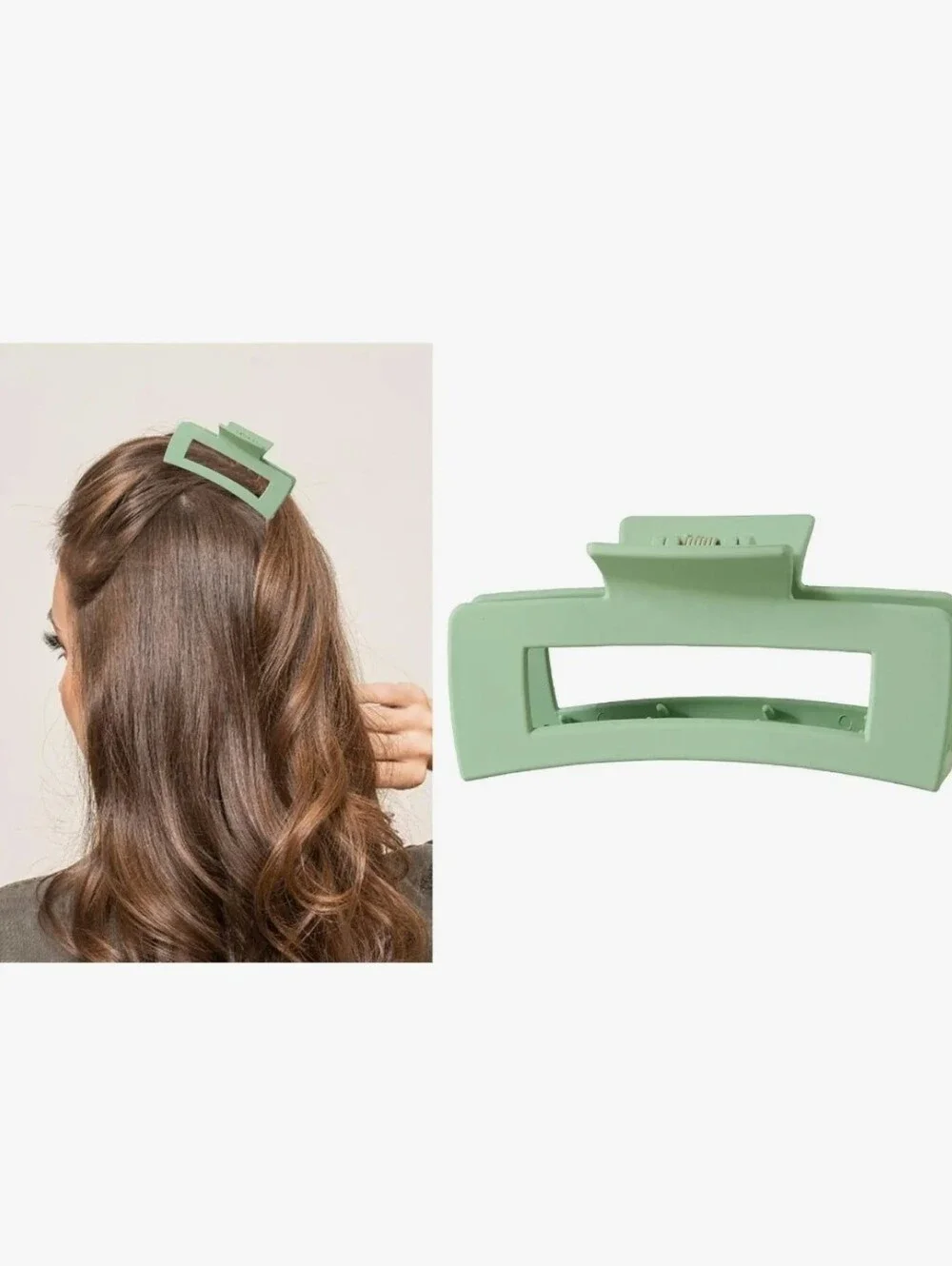 Matte Hair Claw Clip for Unisex - Stylish Grip Rectangle Frosted Hair Clip